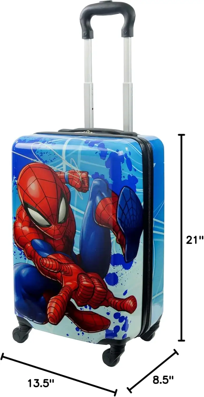 FUL Marvel Spider-Man 21 Inch Kids Carry On Luggage, Hardshell Rolling Suitcase with Spinner Wheels, Multi - 71xvZ5jSVpL._AC_SL1500_